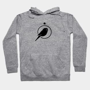 Budgie. Design for bird fans and lovers in black ink. Hoodie